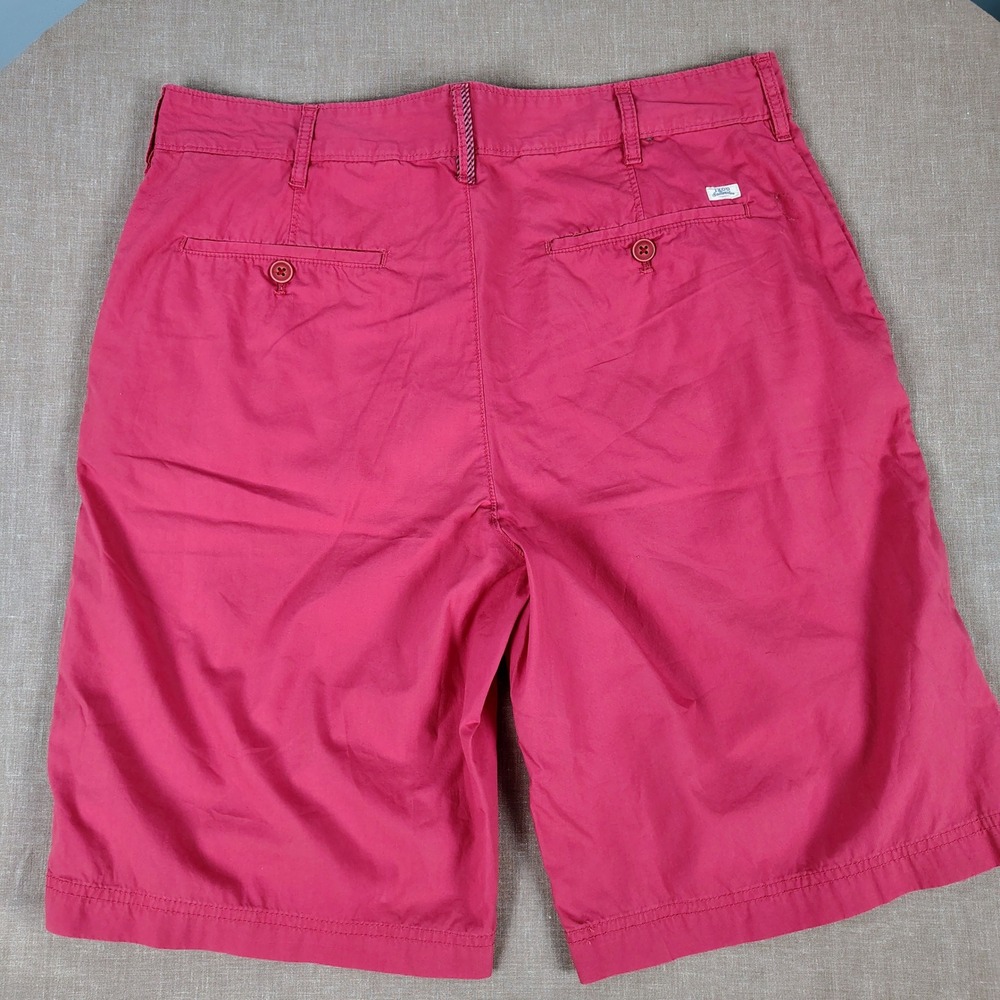 IZOD Mens SZ 34 Saltwater Chino Shorts Pink 100% Cotton Preppy Coastal - Picture 6 of 7